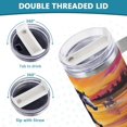 thumbnail image 5 of SKYSONIC 40oz Tumbler with Handle and Straw Lid Double Stainless Steel Vacuum Insulated Travel Mug for Hot Cold Water,Horse, 5 of 7