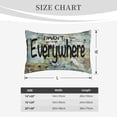 thumbnail image 3 of Plush Throw Pillow Covers, I Haven't Been Everywhere Pillow Cases with Invisible Zipper, Breathable Microfiber Pillow Cases Standard Size for Sleeping Bedroom Sofa Living Room 16x24, 3 of 5
