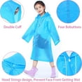 thumbnail image 3 of Children Rain Ponchos Thicker Reusable Raincoat Rain Poncho Jacket Slicker for Boys and Girls [Pink & Blue,2 Pcs], 3 of 6