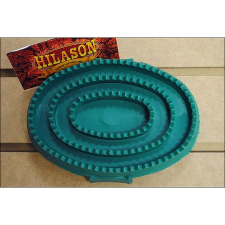 Soft Rubber Curry Comb - HUNTER GREEN HILASON HORSE TACK SOFT RUBBER LARGE CURRY COMB