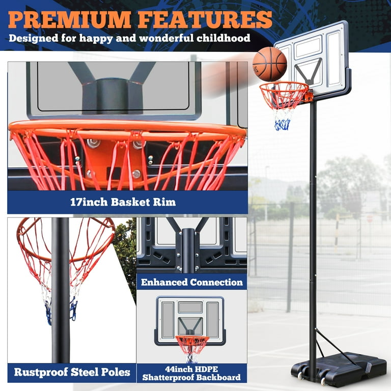 IFanze Portable Basketball Hoop Goal System Height, 58 OFF