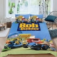 thumbnail image 2 of 3 Piece Bedding Set For Bob the Builder Duvet Cover Sets Comforter Cover Set Cute Super Soft Teens Bedding Set Kids Bedroom Gifts,1 Duvet Cover with 2 Pillowcases Twin, 2 of 6