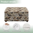 thumbnail image 4 of Xoenoiee Horse Print Ottoman Cover, Stretch Square Velvet Ottoman Slipcovers Foot Stool Cover for Living Room, Folding Storage Furniture Protector with Elastic Bottom, Machine Washable, S, 4 of 7