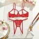 thumbnail image 2 of Sexy Lingerie for Women Plus Size, Garter Set with Stockings Lace Bodystocking, 2 of 3