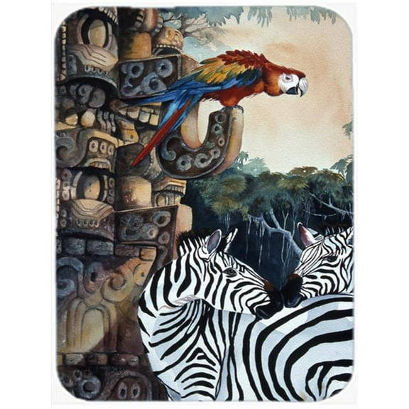 Zebras And Parrots Mouse Pad, Hot Pad & Trivet