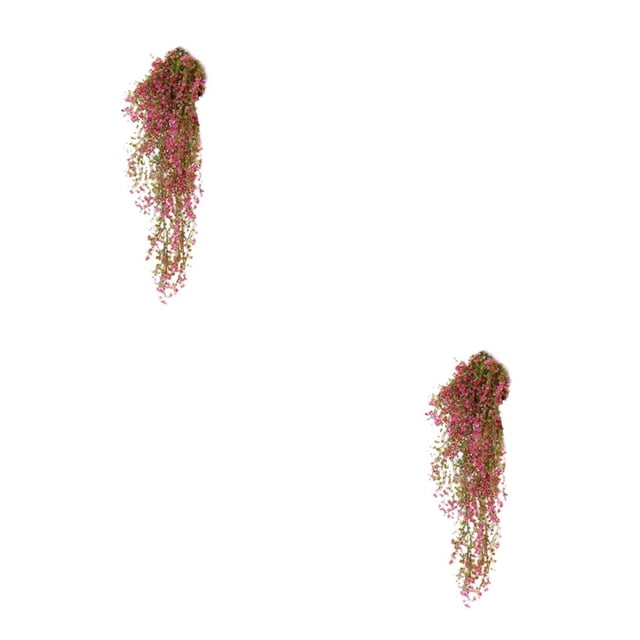 Colgante de pared artificial Injueey Flor Planta Balcón Falso Decoración Jardín Regalos Inauguración Interior Corto Morado Rojo 85CM