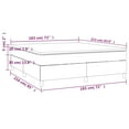 thumbnail image 4 of vidaXL Box Spring Bed with Mattress Light Grey 183x213 cm California King Fabric, 4 of 5