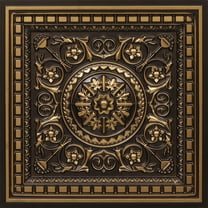 215 - Da Vinci 2 ft. x 2 ft. PVC Lay-in Ceiling Tile in Antique Gold (200 Sq.ft / Pack) - 25 Pieces