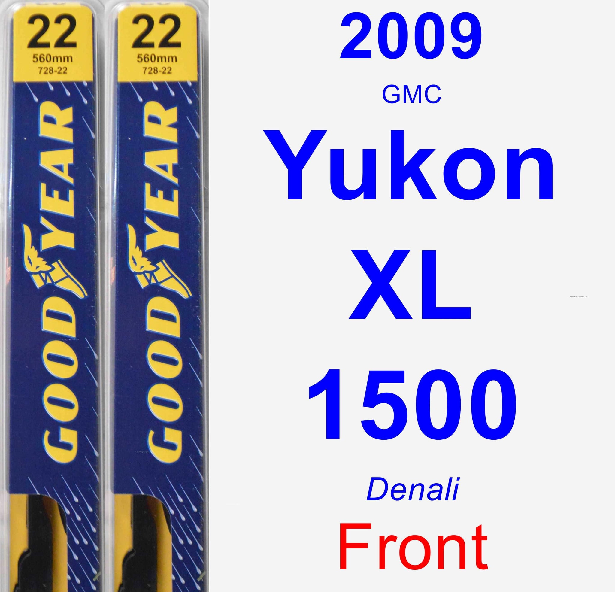 2009 GMC Yukon XL 1500 (Denali) Wiper Blade Set/Kit (Front) (2 Blades) Premium