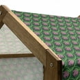 thumbnail image 4 of Thistle Pet House, Ornament of Curvy Branches and Petals as Fish Scale Pattern, Outdoor & Indoor Portable Dog Kennel with Pillow and Cover, 5 Sizes, Lime Green Fern Green, by Ambesonne, 4 of 4