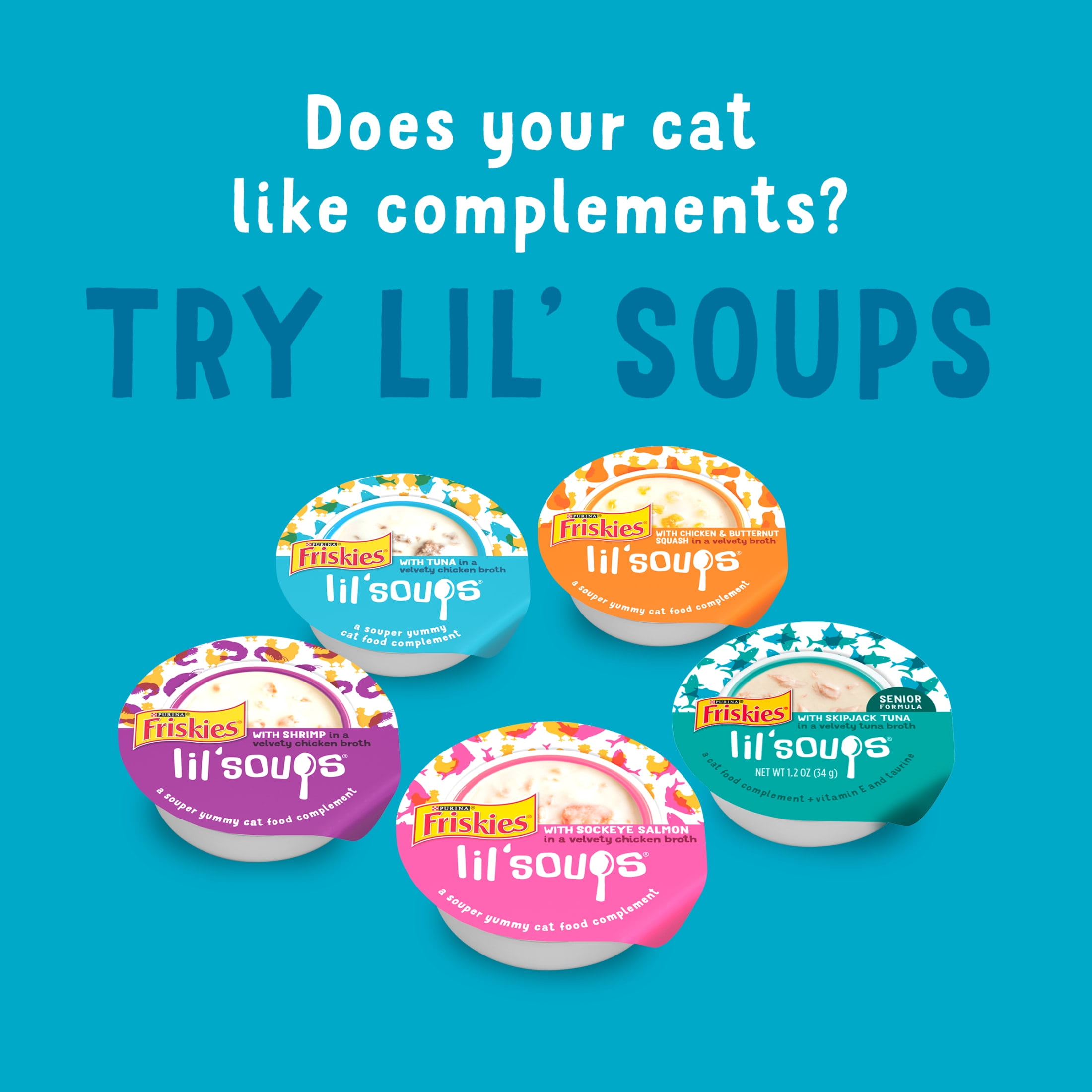 Purina Friskies Lil' Grillers Gravy Lickable Cat Treats, Soft Tuna, 1.55 oz Pouches, 16 Pack