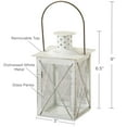 thumbnail image 7 of Kate Aspen Medium Decorative Lanterns - Set of 12 - Luminous Distressed White Metal Lantern Candle Holders Centerpieces for Wedding, Home Decor and Party - 6.3" H (8.9" H with Handle), 7 of 7