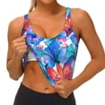 thumbnail image 3 of Pofeuu Bright Flowers Print Sports Bra for Women Sexy Vest Yoga Running Gym Fitness Crop Bras Tops-XX-Large, 3 of 8