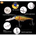 thumbnail image 6 of Topwater Fishing Lures Hard Bait Minnow Crankbait with Treble Hooks 3D Fishing Eyes Life-Like Swimbait 10pcs, 6 of 7