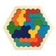 thumbnail image 4 of Rompecabezas Tangram de madera hexagonal, rompecabezas chinos 3D, rompecabezas de mesa, juguetes para jugar multicolor, 4 of 9