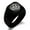 Black, variant on Stainless Steel Triskelion Odin's Horn Knot Viking Engraved Square Flat Top Biker Style Polished Signet Ring