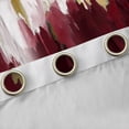 thumbnail image 4 of Homewish Garffiti Aesthetic Black Out Curtains,Oil Painting Artistic Curtains Pack of 2 (42x63 Each),Red White Gold Bedroom Curtains For Adults,Luxury Bedroom Decor, 4 of 6