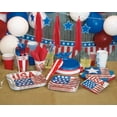 thumbnail image 2 of Square Vintage American Flag Paper Plates, 7 in, 10ct, 2 of 2