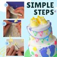 thumbnail image 4 of CRCMURE Cake Mould Letter Triangular Silicone Alphabet DIY Cake Bunting Fondant Cake Mould, 4 of 9