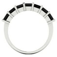 thumbnail image 5 of 1.75 ctw Wedding Band for Women - 14K White Gold Natural Onyx Stackable Eternity Ring, 5 of 6