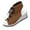 Brown, variant on Womans Sandals Wedge Thick Heel Closed Toe Lace-up Shoes Casual Summer Beach Outdoor Footwear Dressy Sandals 5.5