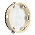 thumbnail image 3 of Cheers US 10 inches Percussion Instrument Tambourine Hand Drum Sheepskin Drum for Church Karaoke for Adults Kids Hand Held Drum Percussion Musical Instrument, 3 of 6
