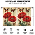 thumbnail image 2 of Blackout Kids Curtains,Red Flower Butterflies Childrens Insulated Curtains Set Of 2,Bedroom Essentials,Toddler Room Decor 42x54in(106x137cm), 2 of 4