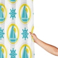 thumbnail image 4 of Polyester Fiber Shower Curtain, Nautical Themed Doodles Shower Curtain, Metal Buckled Eye Waterproof Shower Curtain, Can Be Washed-72x72in, 4 of 8