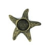 Antique Gold Cast Iron Starfish Decorative Tealight Holder 4.5" - Decorative Starfish - Cast Iron Decoration