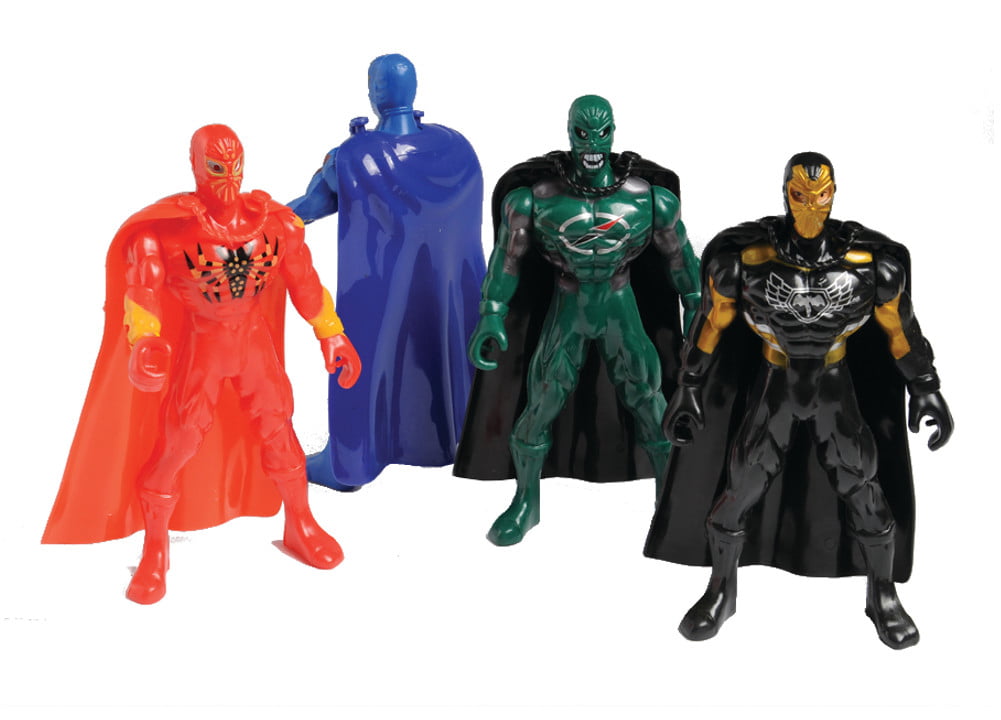 plastic superhero figures