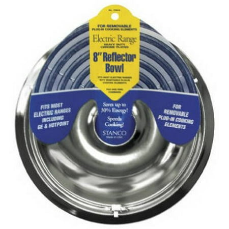 700-8 Electric Range Reflector Bowl, Removable Element, Chrome, 8-In. - Quantity 1