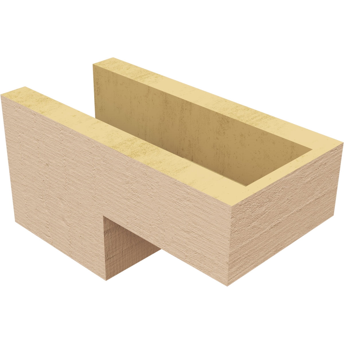 5"W x 10"D x 5"H Wide Chapel Hill Rough Cedar Woodgrain TimberThane Corbel, Primed Tan