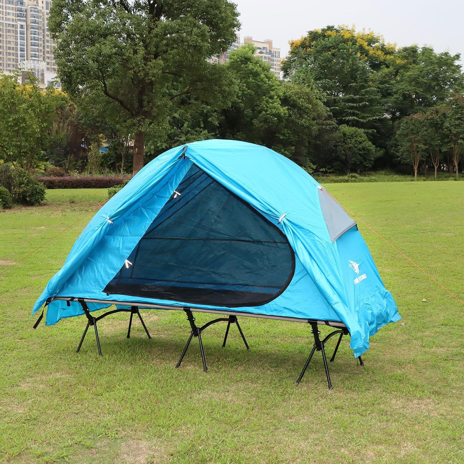 Arctic Lemmings 4-in-1 Camping Cot Tent, Foldable Off Ground Elevated Tent Set for 1 Person for Outdoor Hiking & Travel Camping