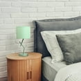 thumbnail image 6 of Simple Designs 17.13" Metal And Modern Abstract Table Lamp With Drum Fabric Shade, For Bedroom, Office, Living Room, Dorm, Side Table, Green, 6 of 6