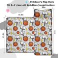 thumbnail image 5 of Basketball and Lightning White Pattern Teens Toddler Nap Mat with Pillow, Sleeping Mat Bag for Preschool Daycare 51"x22", 5 of 6