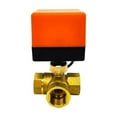 thumbnail image 3 of 3/4" Electric Ball Valve Brass Air Conditioning Floor Heating Solenoid Valve Three-way AC220 DC24V DC12V ,Easy to Use, 3 of 4