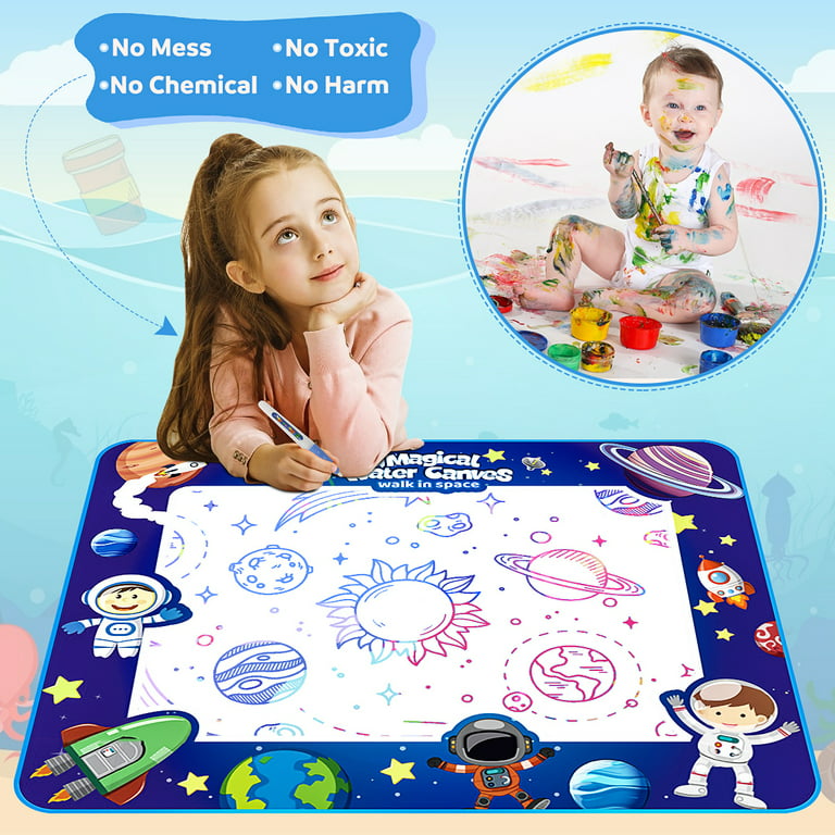 Growsly Water Drawing Mat Aqua Magic Doodle Kids Toddler Toys Mess