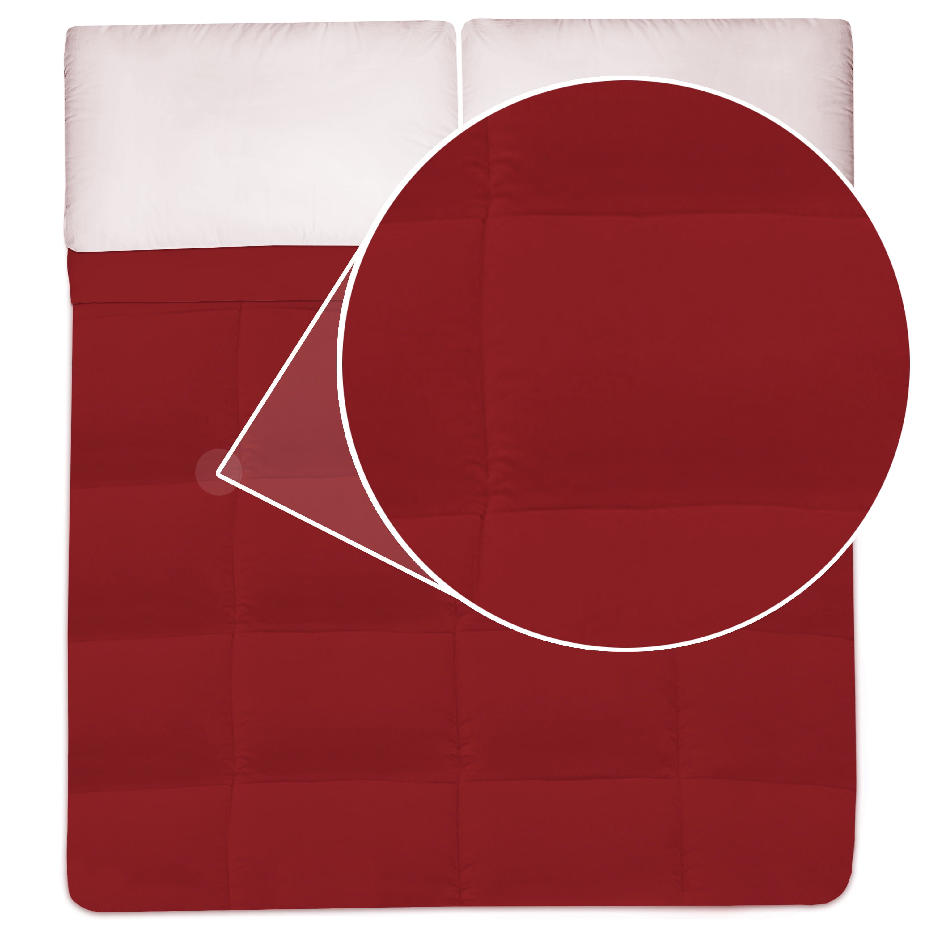 Down Alternative Polyester Box Stitch Microfiber Comforter - Twin