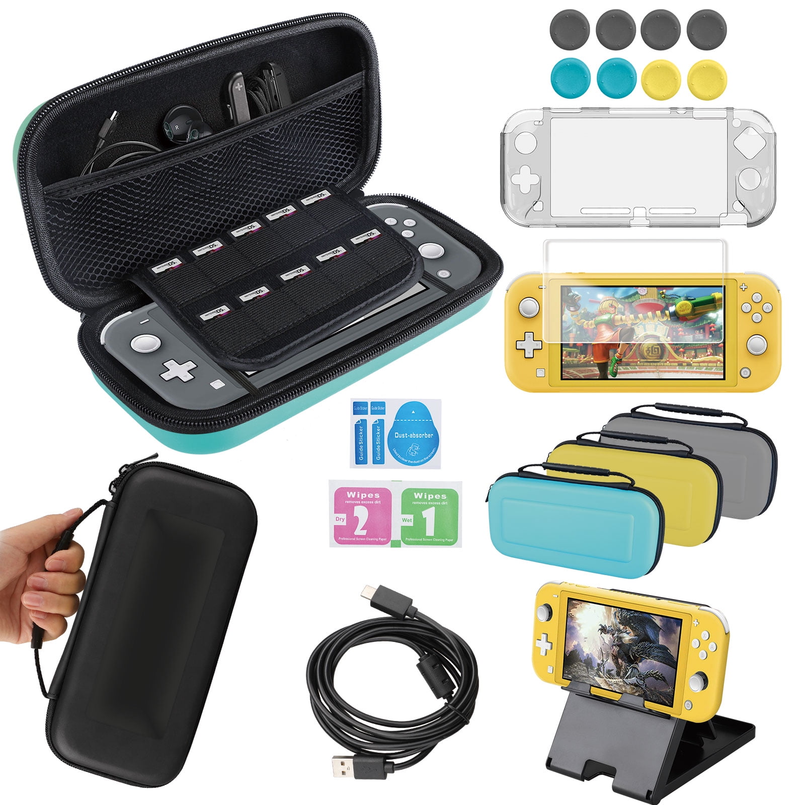 Switch Lite Accessories Bundle Case & Screen Protector for Nintendo Switch Lite Console 2019