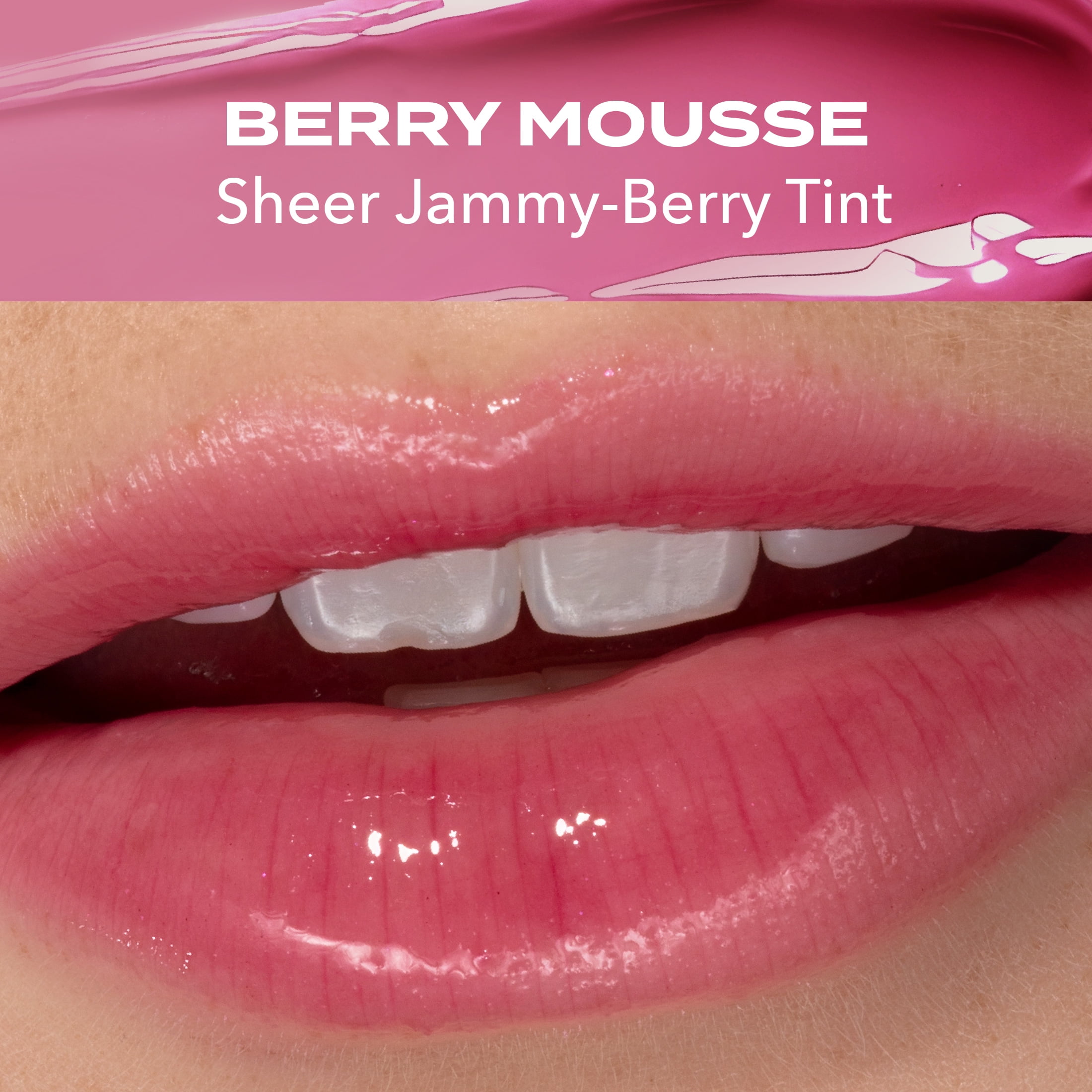 Hard Candy Lip Butter Glowy Balm, Berry Mousse, Sheer Berry Tint, Shine,  Hydration, 15mL, 0.51 ounce