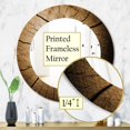 thumbnail image 5 of DESIGN ART Designart 'Wood Curve' Traditional Printed - Oval or Round Wall Mirror 32in.x32in., 5 of 5