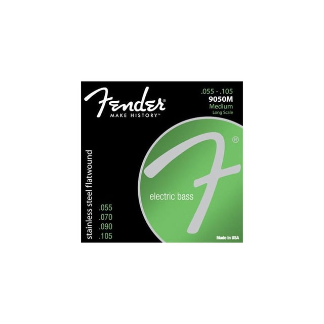 Cuerdas para bajo Fender 9050 de acero inoxidable Flatwound 9050M .055-.105