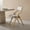 Natural+Gray, variant on Spaco Set of 2 Wooden Folding Dining Chair with Linen Fabric Padded Seat and Backrest-Coffee, Lounge Chair, Dining Room Chair for Kitchen, Dining, Bedroom, Living