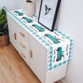 thumbnail image 5 of Table Runner Dresser Scarves 60 Inch Long, Farm Truck with Dog and Flowers Linen Dining Table Runners Blue White Grid Buffalo Plaid Tabletop Scarf for Wedding Holiday Party Kitchen, 5 of 7