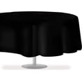 thumbnail image 1 of HAHDAXIA Noir 84 Pouces Rond Lot de 12 Nappe de Fête Standard Jetable en Plastique Nappe Ronde 84 Pouces, 1 of 7