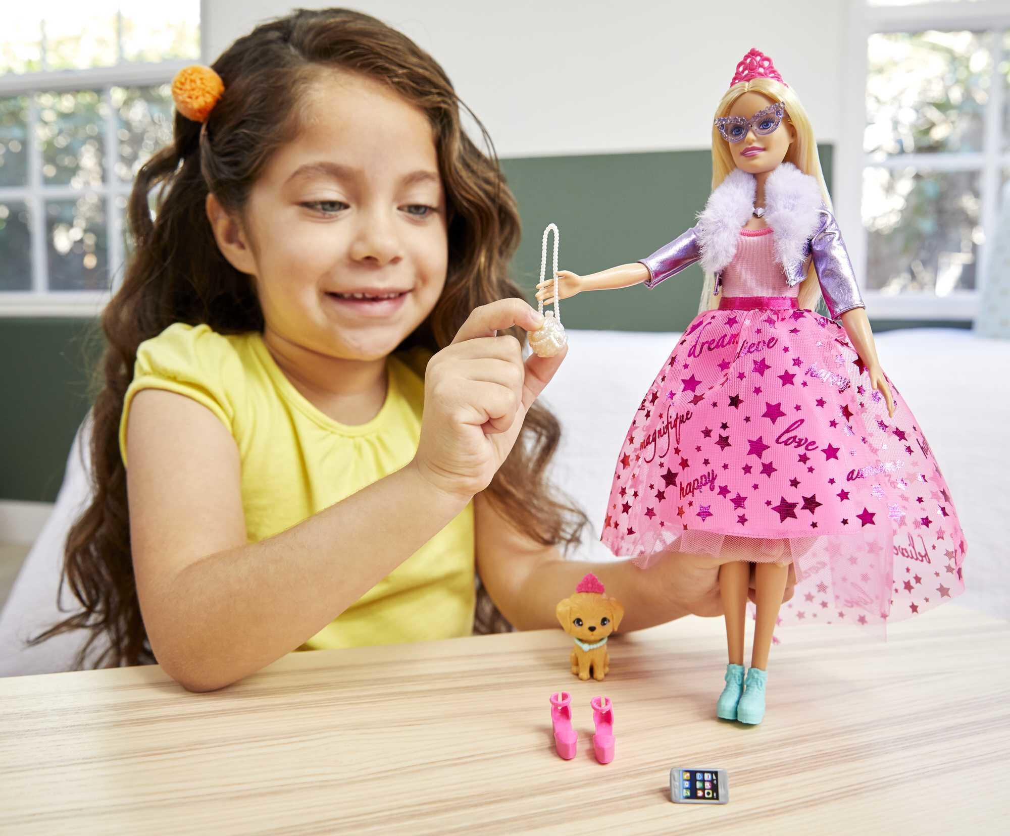 Barbie Dreamtopia Doll & Accessories, Blonde Doll with Star Skirt, Pet Puppy & Fashion Accessories, 3 to 7 Years - image 3 of 7