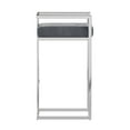 thumbnail image 5 of Weston Home Eivril Velvet Upholstered Bar Height Stools in Chrome Metal, Set of 2, Blue Steel Velvet, 5 of 8