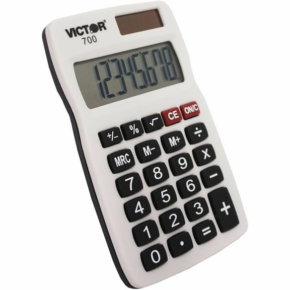 Victor 700 8-Digit LCD Pocket Calculator, Black