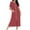 Red, variant on Dasayo Blue Nightgowns for Women Soft Zipper Chemise Nightshirts Side Split Polka Dot Sleepwear Sleepwear for Women L