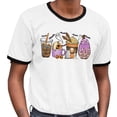thumbnail image 2 of Halloween Coffee Ringer Tee Shirt Unisex Large White/Black, 2 of 5